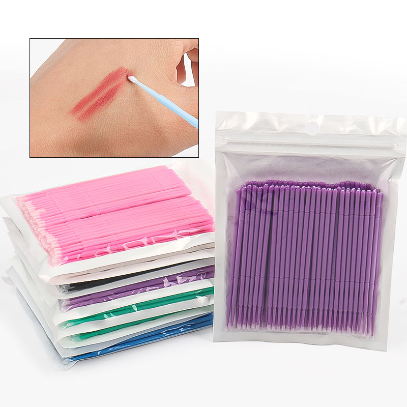 Eyelash Extension Examples - 100 Adet/Torba Bambu Kirpik Uzatma Temizleme
