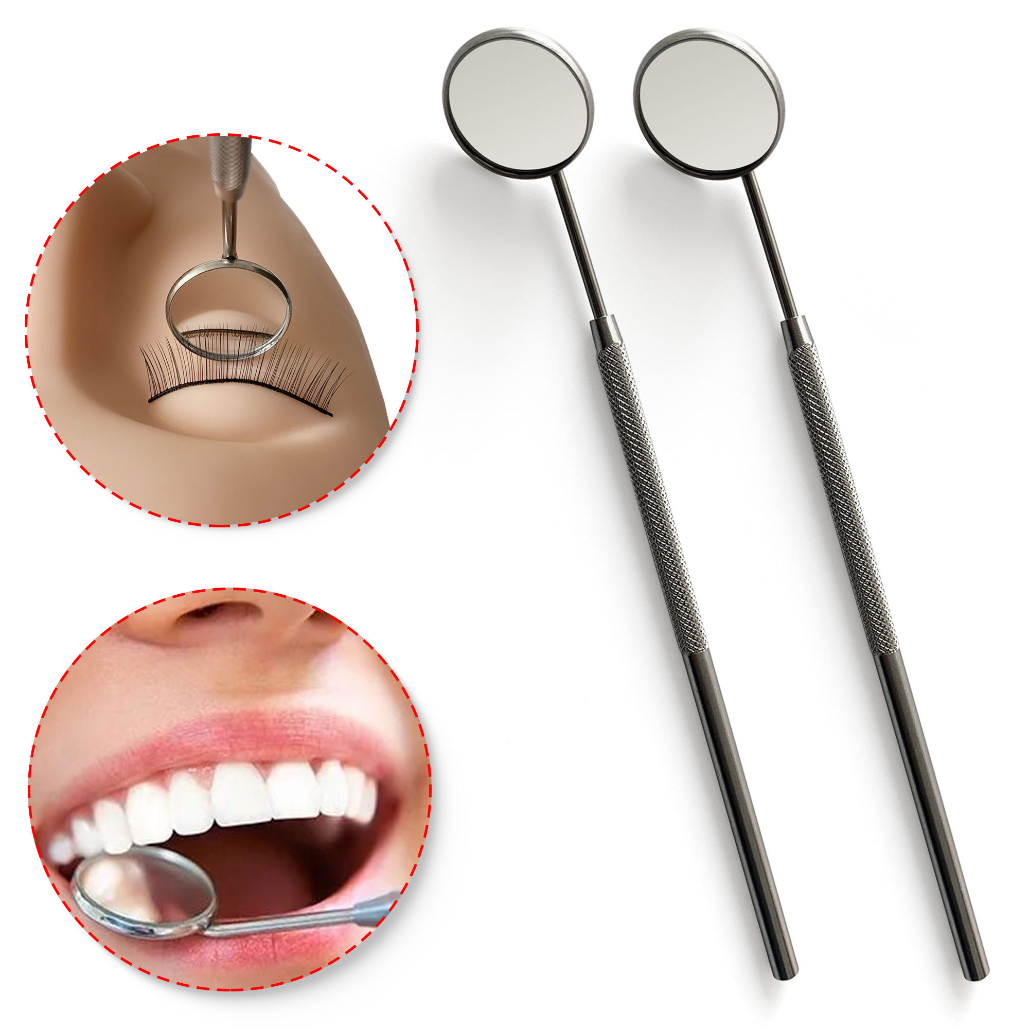 Eyelash Extension Course - Aşılama Kirpik Uzantıları Kontrol Aynası Paslanmaz